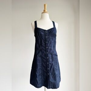 7 FOR ALL MANKIND Dark Denim Cross Strap Jumper M